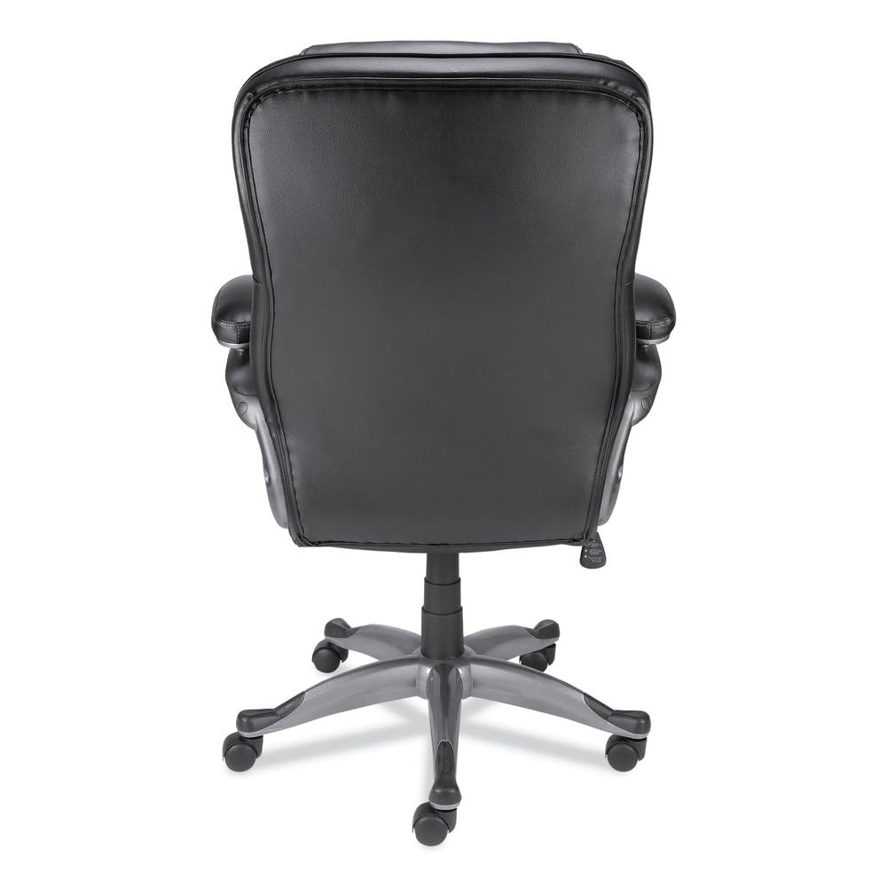 Alera ALEBN41B19 18.11 in. - 22.05 in. Seat Height Birns Series High-Back Task Chair Supports Up to 250 lbs. - Black Seat/Back, Chrome Base