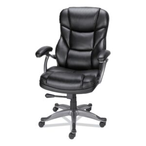 alera alebn41b19 18.11 in. - 22.05 in. seat height birns series high-back task chair supports up to 250 lbs. - black seat/back, chrome base