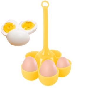 5 Holes Egg Cooker, Heat-resistant Silicone Egg Boiler Egg Tray BPA Free With Handles Egg Rack Egg Steam Cup Warming Tray Kitchen Gadgets For Eggs Boiling