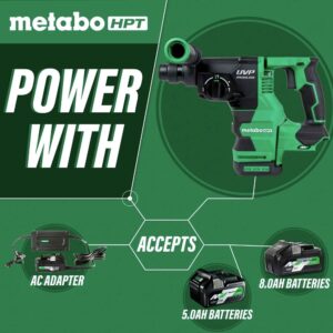 Metabo HPT Cordless 36V MultiVolt™ Rotary Hammer | Tool Only - No Battery | SDS Plus | 1-1/8-Inch | LED Level | User Vibration Protection | DH3628DAQ4