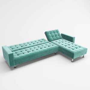 Gold Sparrow Houston Sectional, Aqua