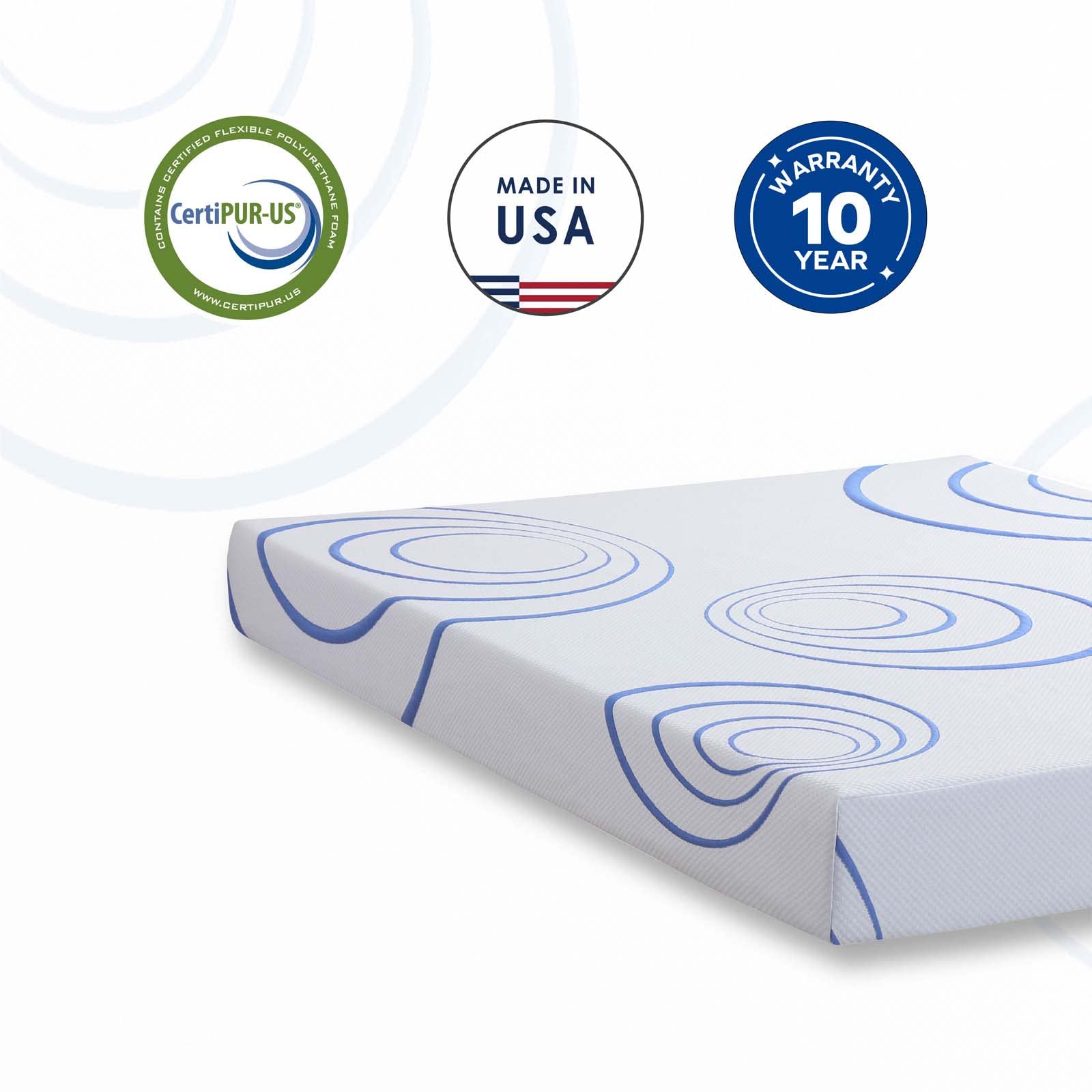 Twin XL Mattress, 8 inch Cooling Gel Memory Foam Mattress, Bamboo Charcoal Infused for Pressure Relief, Mattress in a Box, Fiberglass Free Cover, Medium Firm Feel, CertiPUR-US Certified(Twin XL)