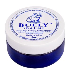 bully balm dog paw snout soother - helps heal dry cracked nose and paws - all natural healing original formula - hyperkeratosis ointment for bulldog and dogs