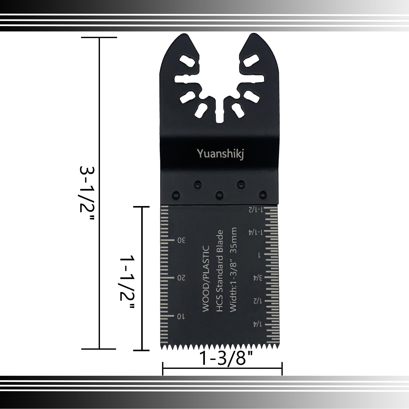 Yuanshikj (50PC,1-3/8") Wood Plastics Universal Oscillating Multitool Saw Blades,Oscillating Tool Blade,Professional Quick Release Durable, Multi Tool Blades Kits
