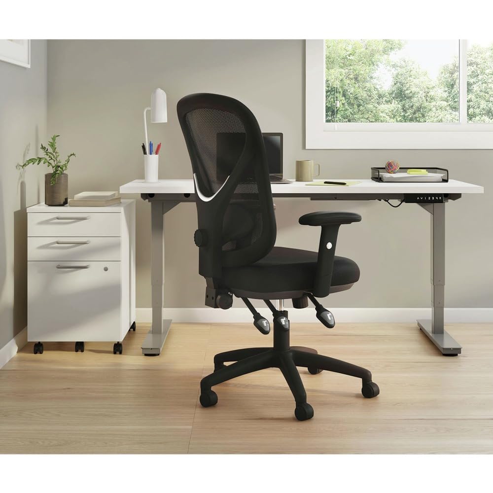 Alera ALEAS42M14 15 in. - 18.82 in. Seat Height Aeson Series Multifunction Task Chair Supports Up to 275 lbs. - Black