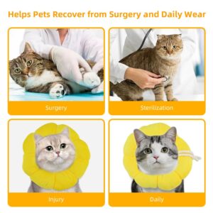 Adjustable Protective Collar for Cat and Puppy，Soft Pet Recovery Collar Does Not Block Vision E Collar，Surgery Recovery Elizabethan Collars