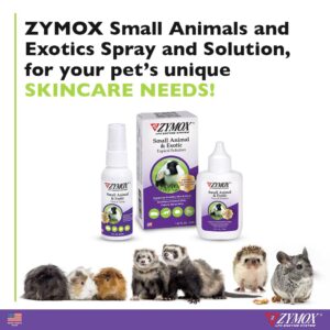 Zymox Small Animal & Exotic Topical Spray, 2 oz. – Supports Healthy Skin for Dog, Cat, Rabbit, Guinea Pig, Ferret, Hamster, Chinchilla, Monkey