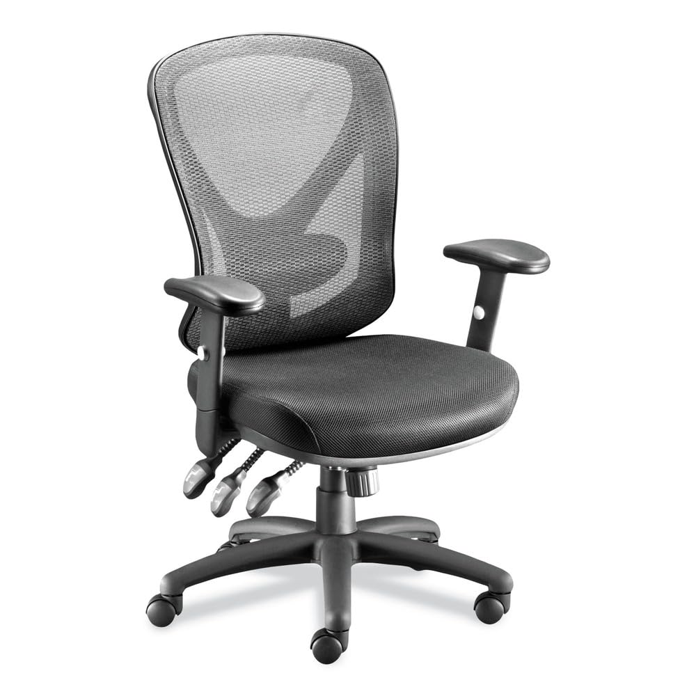 Alera ALEAS42M14 15 in. - 18.82 in. Seat Height Aeson Series Multifunction Task Chair Supports Up to 275 lbs. - Black