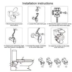 RADAAB Hot and Cold Water Non-Electric Bidet Attachment for Toilet, Self Cleaning and Single Nozzle for Women and Rear Wash (White