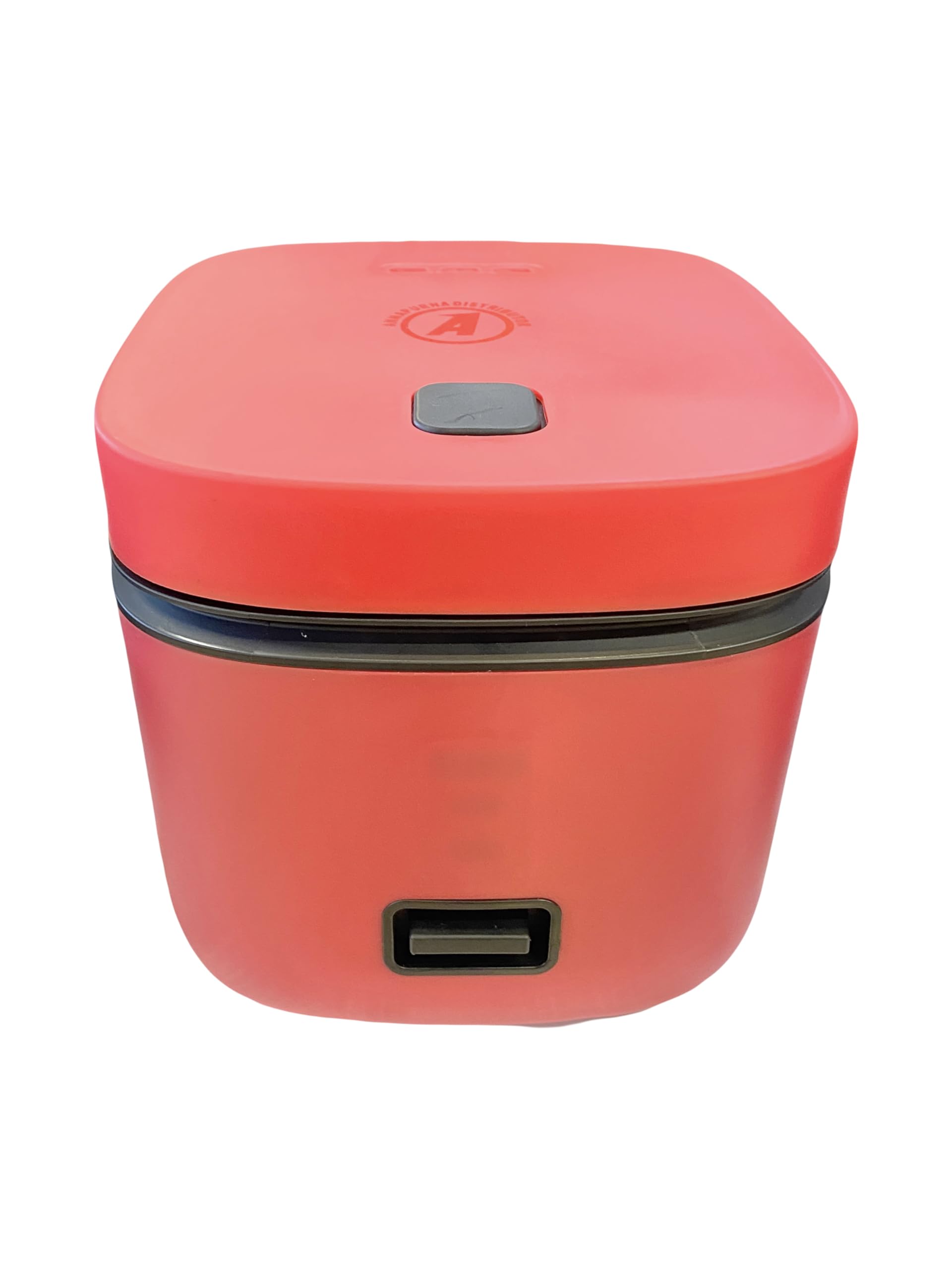 ANNAPURNA DISTRIBUTOR Mini Rice Cooker, Healthy Ceramic Coating 1.2L Small Rice Cooker hold 1-2.5 cups uncooked rice for 1-3 People, Portable Travel Rice Cooker with Steam Tray, Easy to use. (Red)