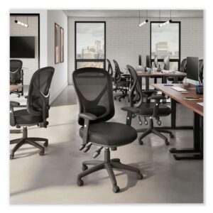 Alera ALEAS42M14 15 in. - 18.82 in. Seat Height Aeson Series Multifunction Task Chair Supports Up to 275 lbs. - Black