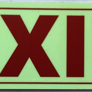 Photoluminescent EXIT SIGN/GLOW IN THE DARK EXIT SIGN (ALUMINIUM, 4x12 INCH,HEAVY DUTY, RUST FREE)