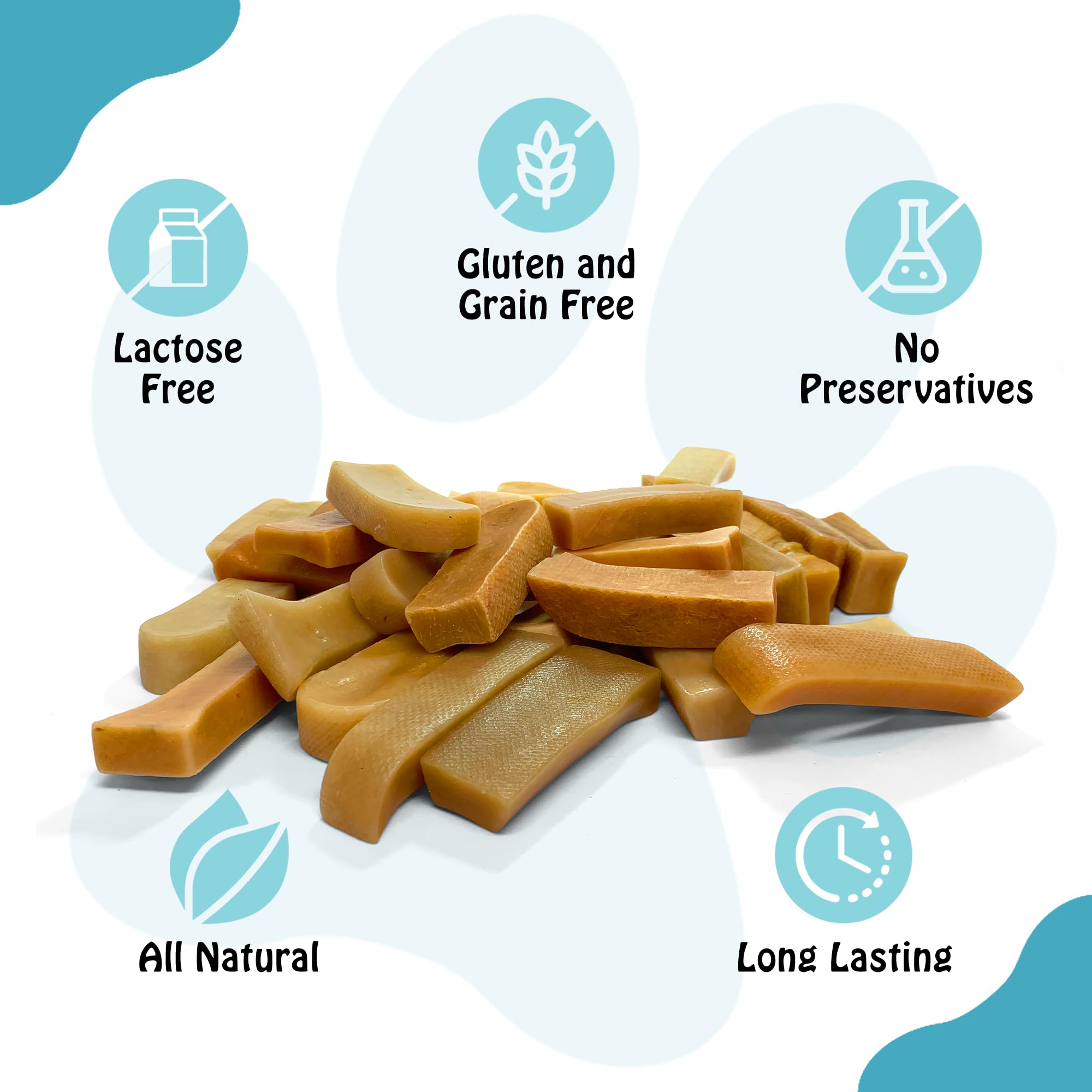 PIMA - Canine Cheese Chews, Natural Yak Chews for Dogs 15 lbs or Smaller, Lactose-Free Yak Cheese Dog Chews, Long Lasting Dog Chews with Protein and Vitamin E, D and A, Medium, Small, 3-Pack, 3.3 oz