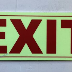 Photoluminescent EXIT SIGN/GLOW IN THE DARK EXIT SIGN (ALUMINIUM, 4x12 INCH,HEAVY DUTY, RUST FREE)