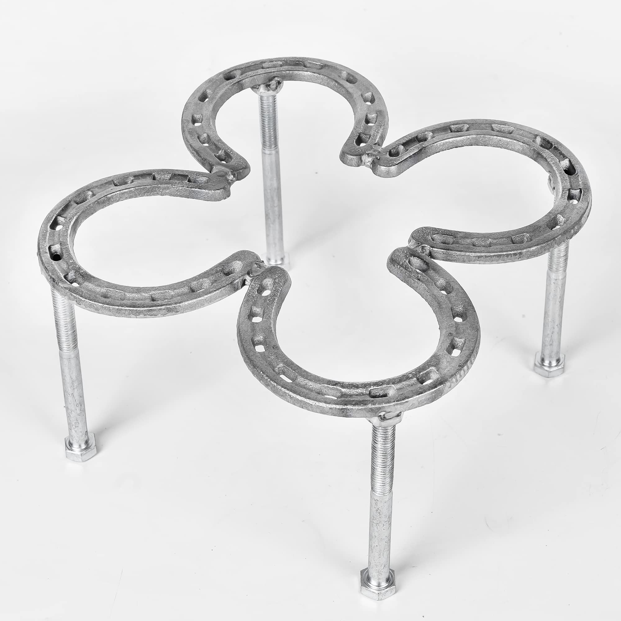 Nbguigdstr Dutch Oven Stand Made of Steel Horseshoes-Camp Dutch Oven Tripod-Cast Iron Dutch Oven Tool-Dutch Oven Holder-Outdoor Cooking Rack(10.2"X 10.2")