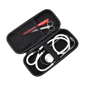 AMSAMOTION Stethoscope Case for 3M Littmann Classic III Lightweight II S.E MDF Acoustica Deluxe Dual Head Cardiology IV Stethoscope Holder Pocket for Nurse Accessories for Work Hard Travel Case Bag