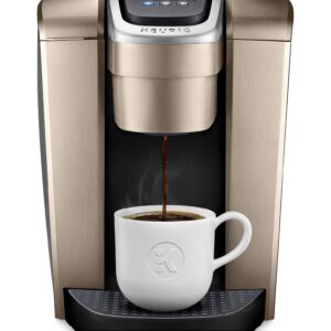 Keurig K-Elite Coffee Maker, Single Serve K-Cup Pod Coffee Brewer, Brushed Gold & 3-Month Brewer Maintenance Kit Includes Descaling Solution, Water Filter Cartridges & Rinse Pods, 7 Count