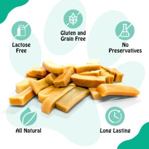 PIMA - Canine Cheese Chews, Natural Yak Chews for Dogs 35 lbs or Smaller, Lactose-Free Yak Cheese Dog Chews, Long Lasting Dog Chews with Protein and Vitamin E, D and A, Medium, 1 Chew, 2.3 oz