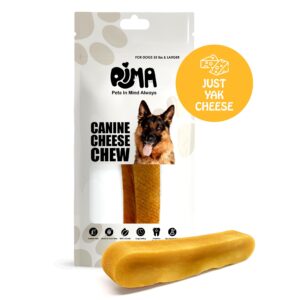 PIMA - Canine Cheese Chews, Natural Yak Chews for Dogs 55 lbs or Larger, Lactose-Free Yak Cheese Dog Chews, Yak Chews for Large Dogs with Protein and Vitamin E, D and A, Extra Large, 1 Chew, 5.3 oz