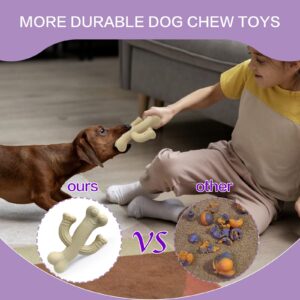 Medlladle Dog Chew Toys Cactus for Aggressive Chewers Small Breed, Indestructible Tough Dog Toys for Puppies Pet Toy with Durable Natural Rubber