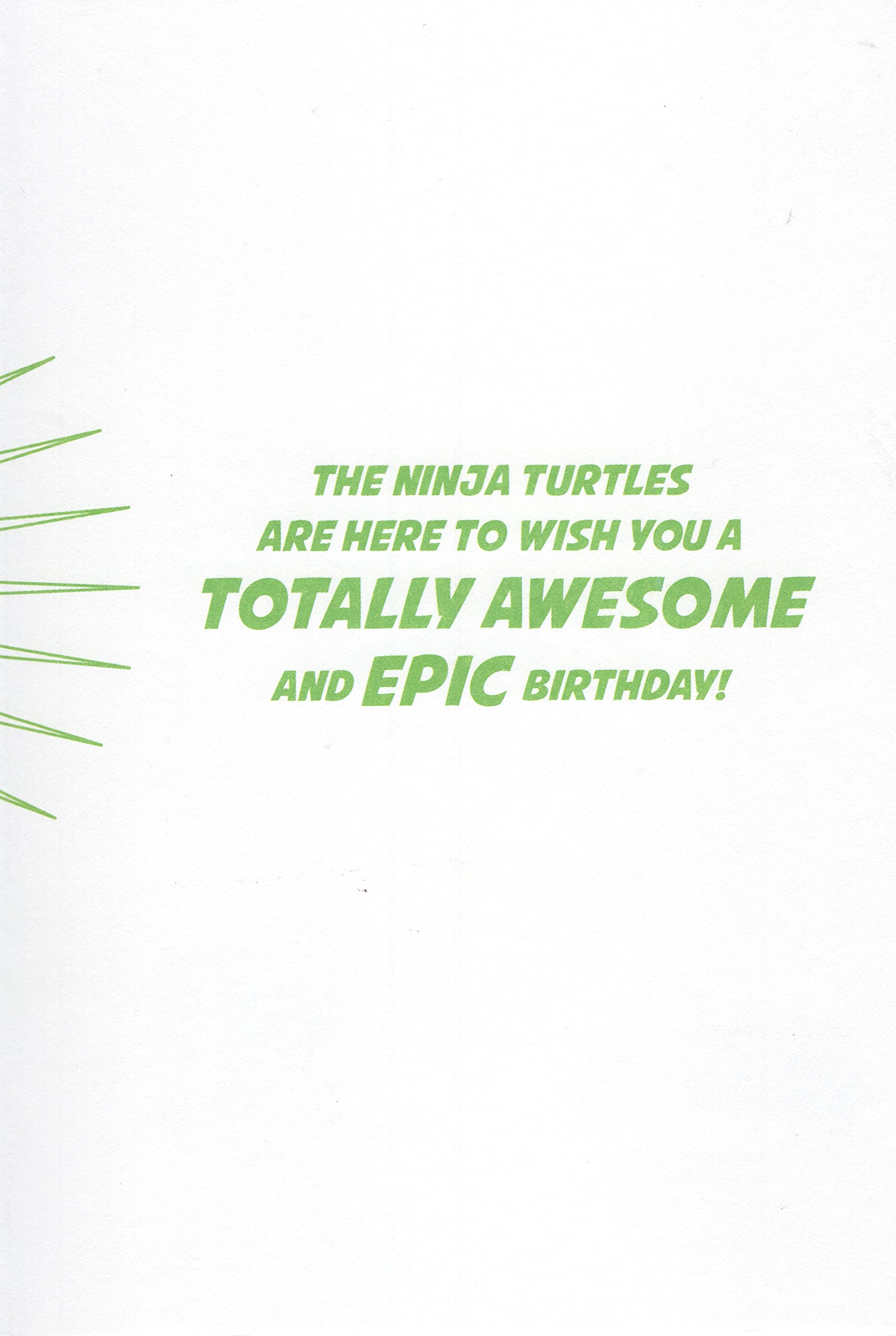 Teenage Mutant Ninja Turtles Happy 4th Fourth Birthday Card (Age 4) - You're 4 Get Pumped, Birthday Dude! - The Ninja Turtles are Here To Wish You A Totally Awesome and Epic Birthday! -Color Me