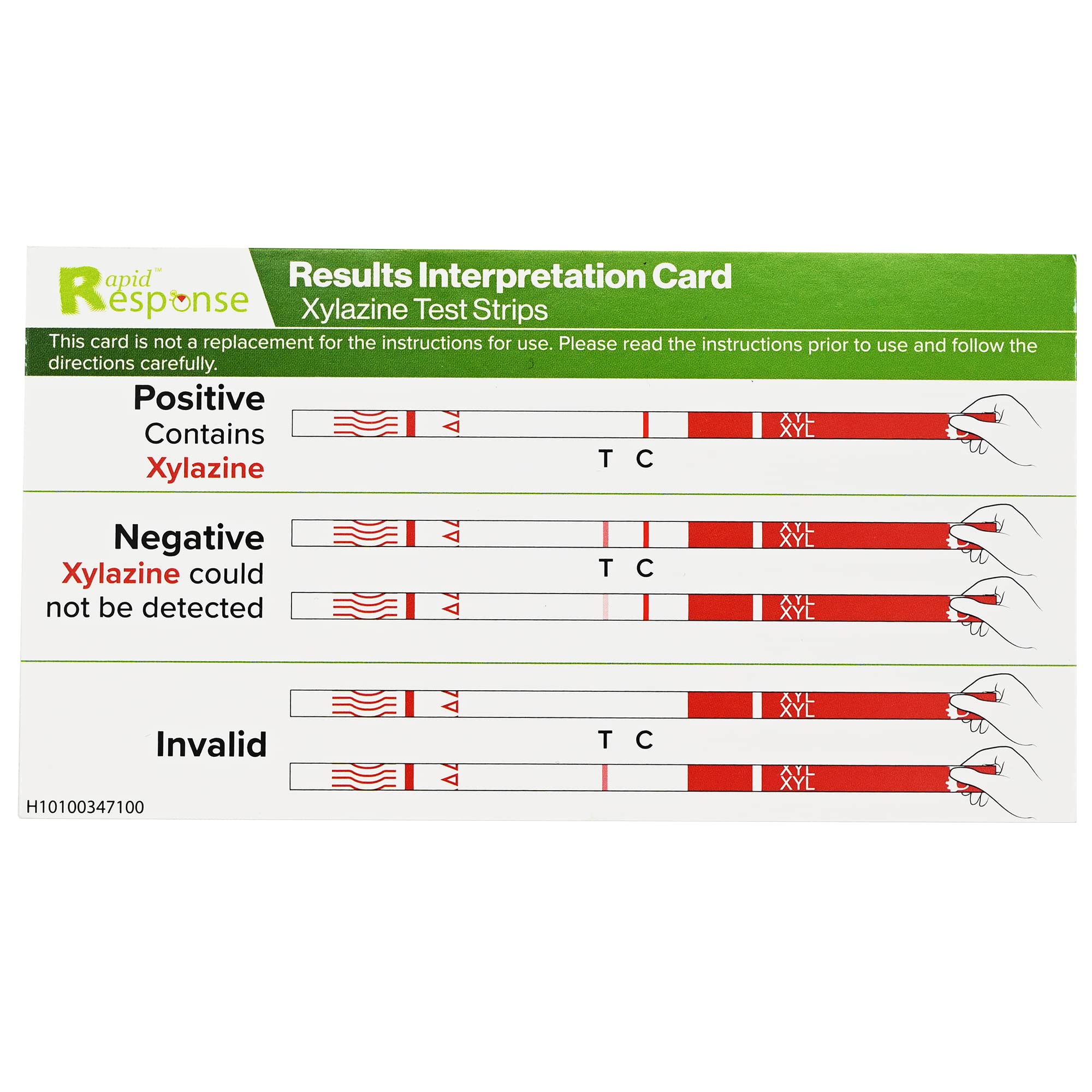 BTNX Inc Rapid Response Xylazine Test Strips - Pack of 100 Test Strips - Test Liquids and Powders for Presence of Xylazine