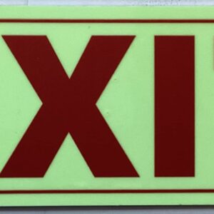 Photoluminescent EXIT SIGN/GLOW IN THE DARK EXIT SIGN (ALUMINIUM, 4x12 INCH,HEAVY DUTY, RUST FREE)