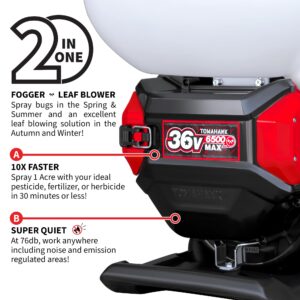 Tomahawk Battery Powered Backpack Mosquito Fogger 4 Gallon 36V Leaf Blower for Pest Control Ticks Mites (4 Gal Fogger)