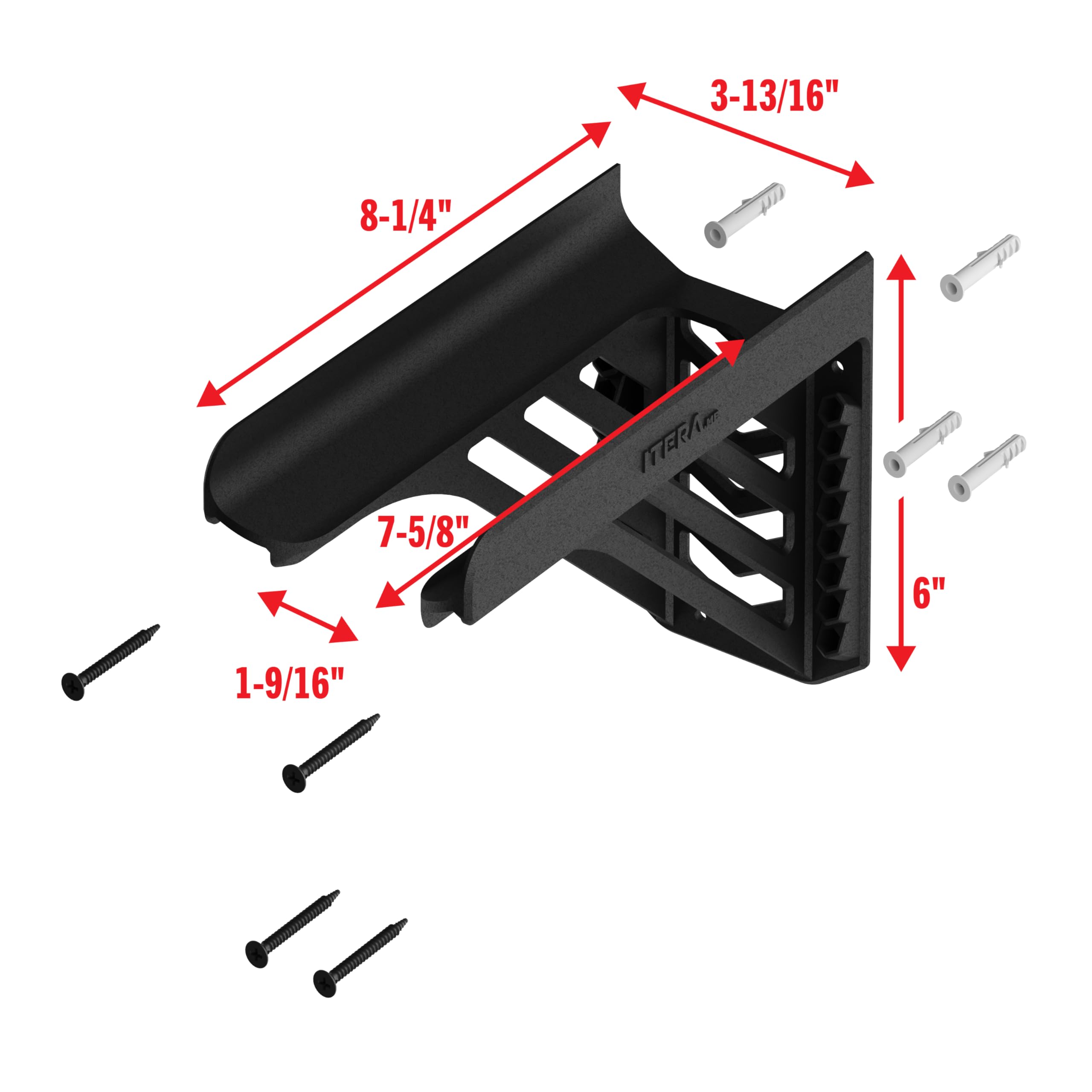 Drill Holder - Power Tool Organizer/Hanger - Wall Mount W/Hex Bit Holder for Cordless Powertools, Impact Drills - Compact Garage Storage Dock