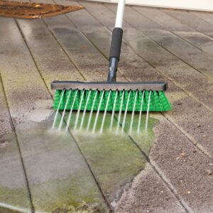 Water Jet Broom, Included Brush for Easy Cleaning, 2 Section Interocking Handle - Measures 48" Long