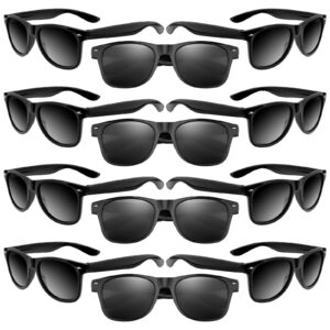 morcheiong 12 pack party sunglasses in bulk for birthday summer party goody bag fillers favors (black)