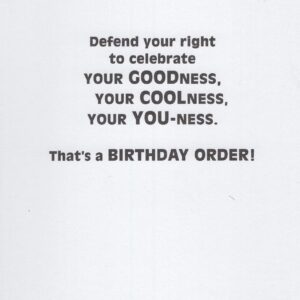 Heartline Avengers Captain America Happy Birthday Card - Prepare for Action! Defend Your Right to Celebrate Your GOODness, Your COOLness, Your YOU-ness. That's a BIRTHDAY ORDER!