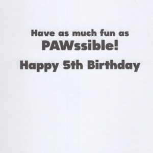 Paw Patrol Happy 5th Fifth Birthday Card (Age 5) Featuring Chase, Rubble, and Marshall - You're 5! And You Have a Mission... Have as Much Fun as PAWssible! Happy 5th Birthday!