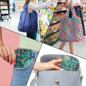 Noilk Reusable Grocery Bags, 6 Pack 50Lbs Foldable Fashion Washable Shopping Bags, Large Boho Tote Bags For Groceries, Bulk Market Cloth Storage Bags, Utility Aesthetic Personalized Gifts For Women