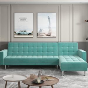 Gold Sparrow Houston Sectional, Aqua