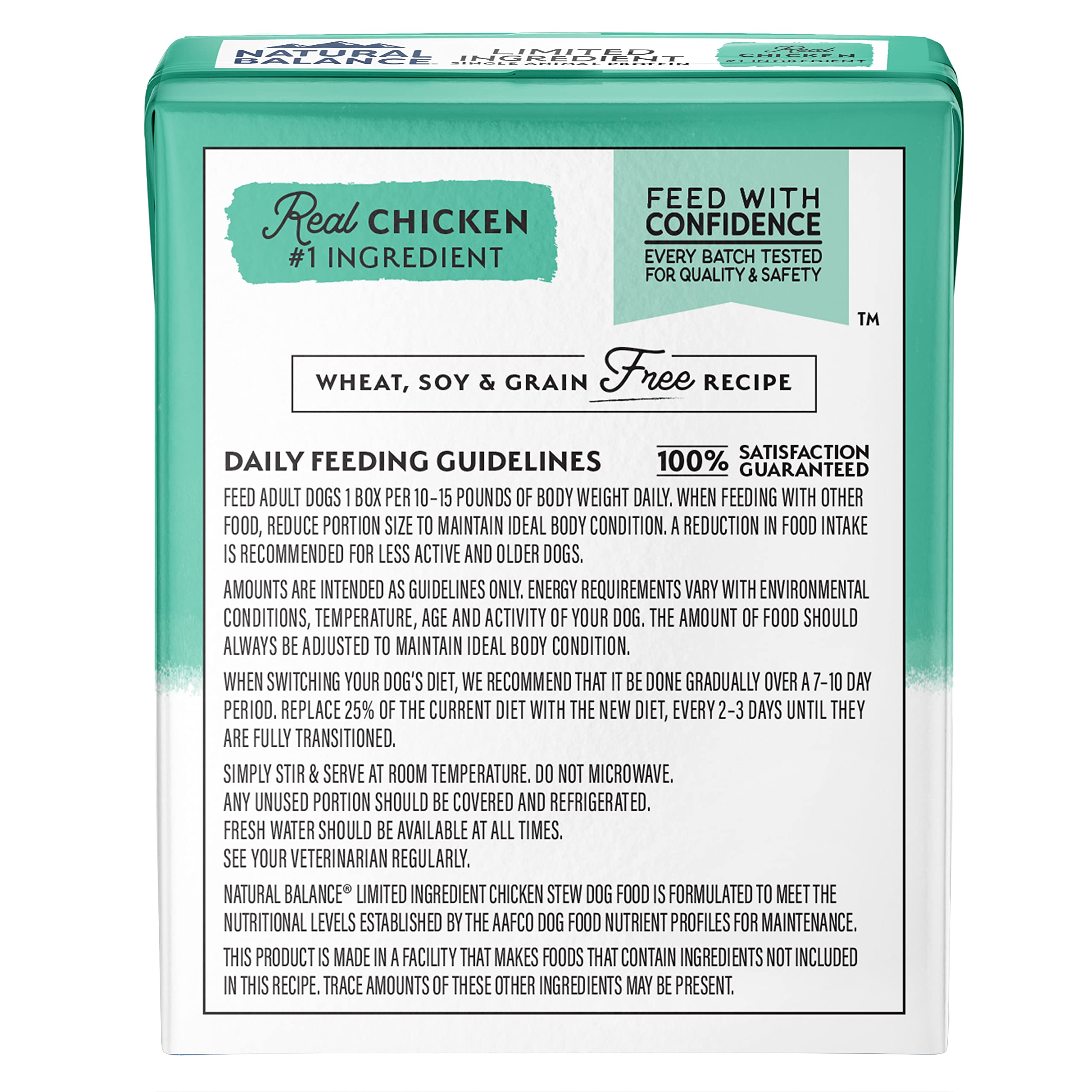 Natural Balance Limited Ingredient Adult Grain-Free Stew Wet Dog Food, Chicken with Carrots & Green Peas, 11 Ounce (Pack of 12)