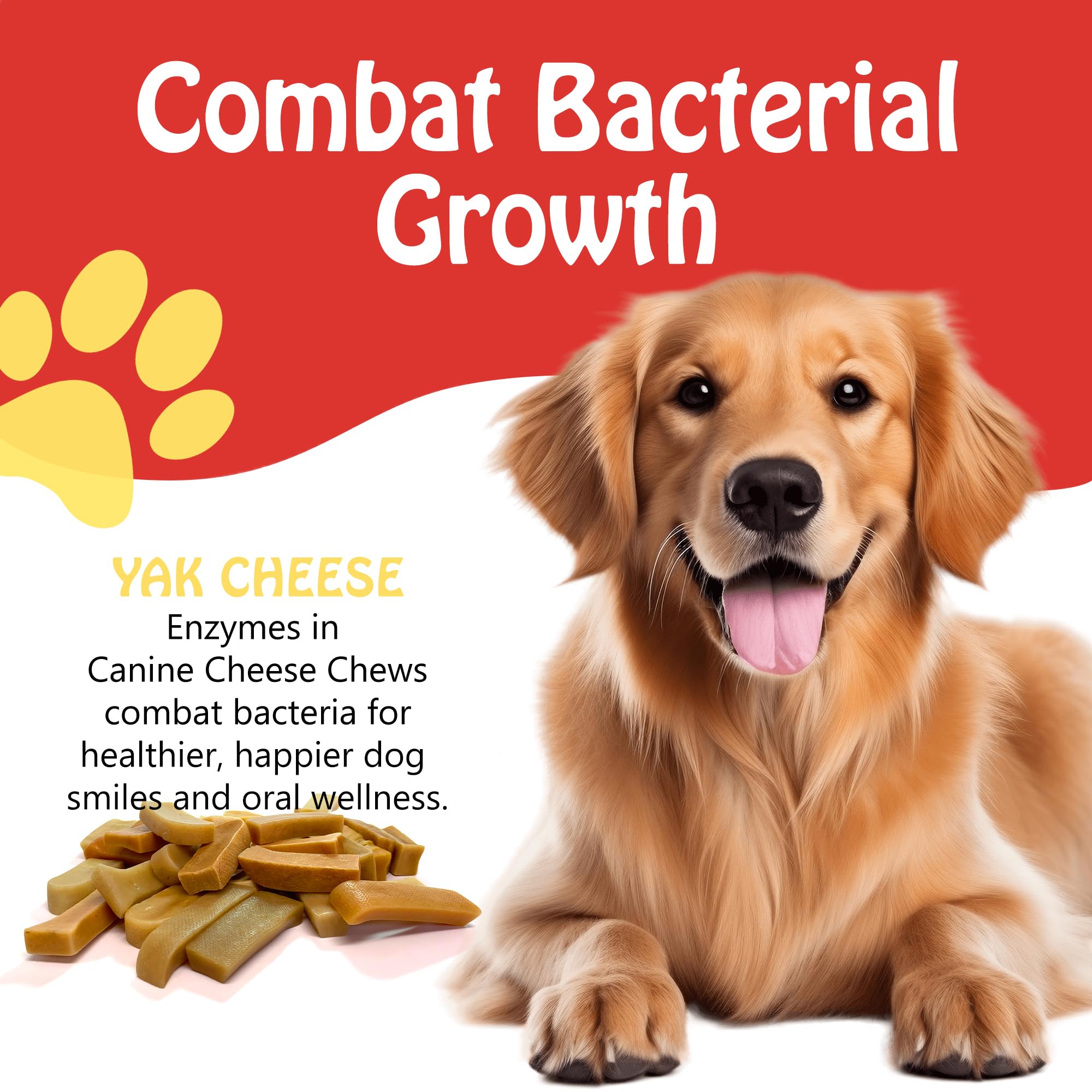 PIMA - Canine Cheese Chew, Natural Yak Chews for Dogs 55 lbs or Smaller, Lactose-Free Yak Cheese Chews, Himalayan Yak Cheese Dog Chew with Protein and Vitamin E, D and A, Large, 1 Chew, 3.3 oz