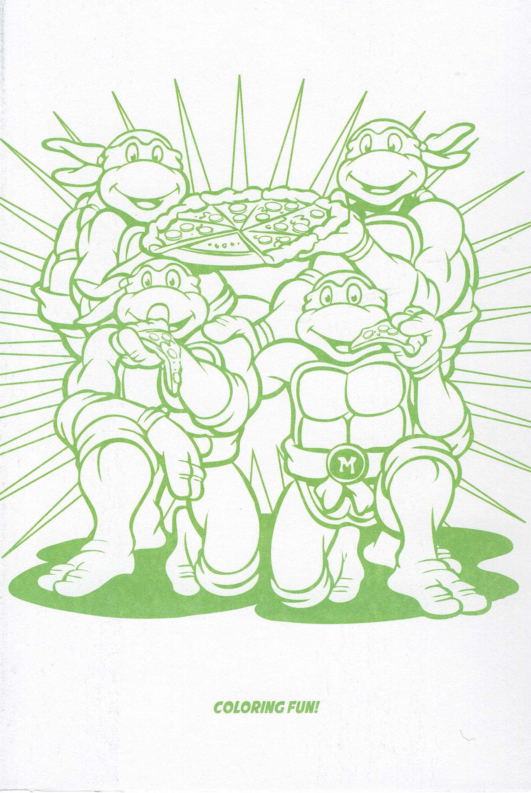 Teenage Mutant Ninja Turtles Happy 4th Fourth Birthday Card (Age 4) - You're 4 Get Pumped, Birthday Dude! - The Ninja Turtles are Here To Wish You A Totally Awesome and Epic Birthday! -Color Me