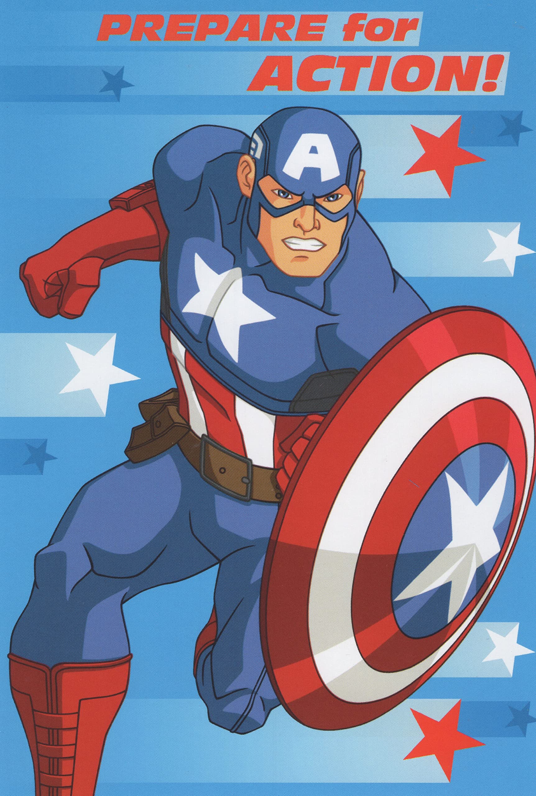 Heartline Avengers Captain America Happy Birthday Card - Prepare for Action! Defend Your Right to Celebrate Your GOODness, Your COOLness, Your YOU-ness. That's a BIRTHDAY ORDER!