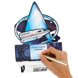 Hallmark Paper Wonder Star Trek Pop Up Card (Message from Starfleet) for Birthdays, Congratulations, Graduations