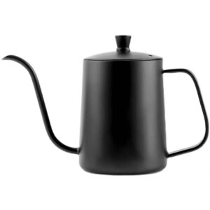 welllink gooseneck coffee kettle,narrow long spout,20oz/600ml stainless steel hand drip coffee pot with long narrow spout,pour over coffee/tea dripper,travel coffee maker,easy to clean