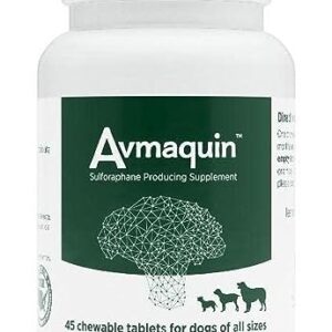 Nutramax Laboratories Avmaquin Sulforaphane Producing Supplement for Dogs, 45 Chewable Tablets