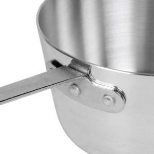 Soro Essentials- 8.5 qt. Medium Weight Aluminum Tapered Sauce Pan 3 mm Thickness- Multipurpose Cooking Sauce Pan for Boiling Soup Sauce Pan Cookware for Home Restaurant Kitchen