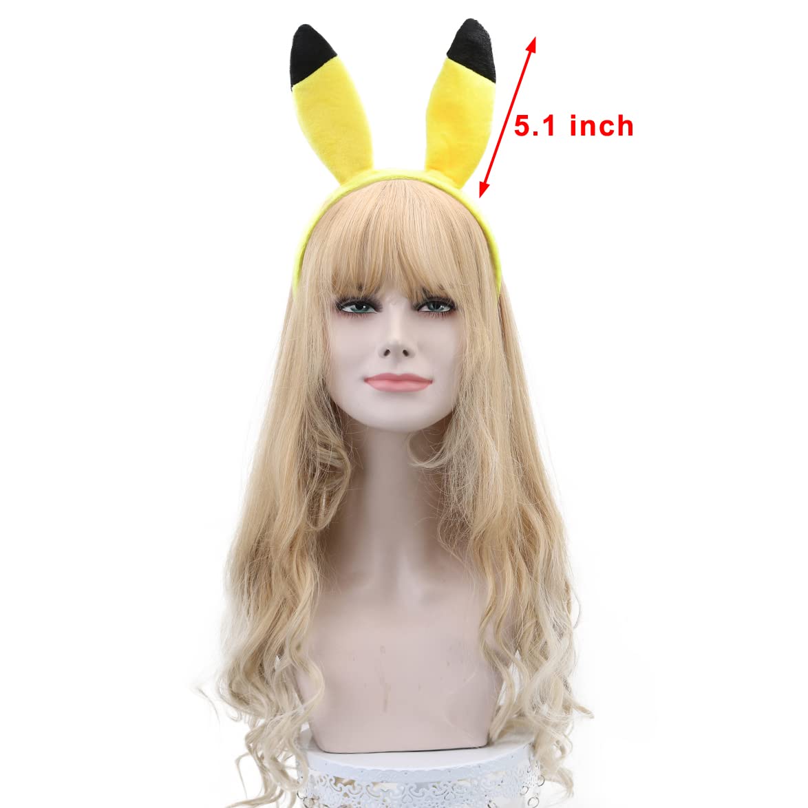 HODRME Yellow Cartoon Ears Headband-Halloween Christmas Festival Theme Party Anime Cosplay Costume Headbands