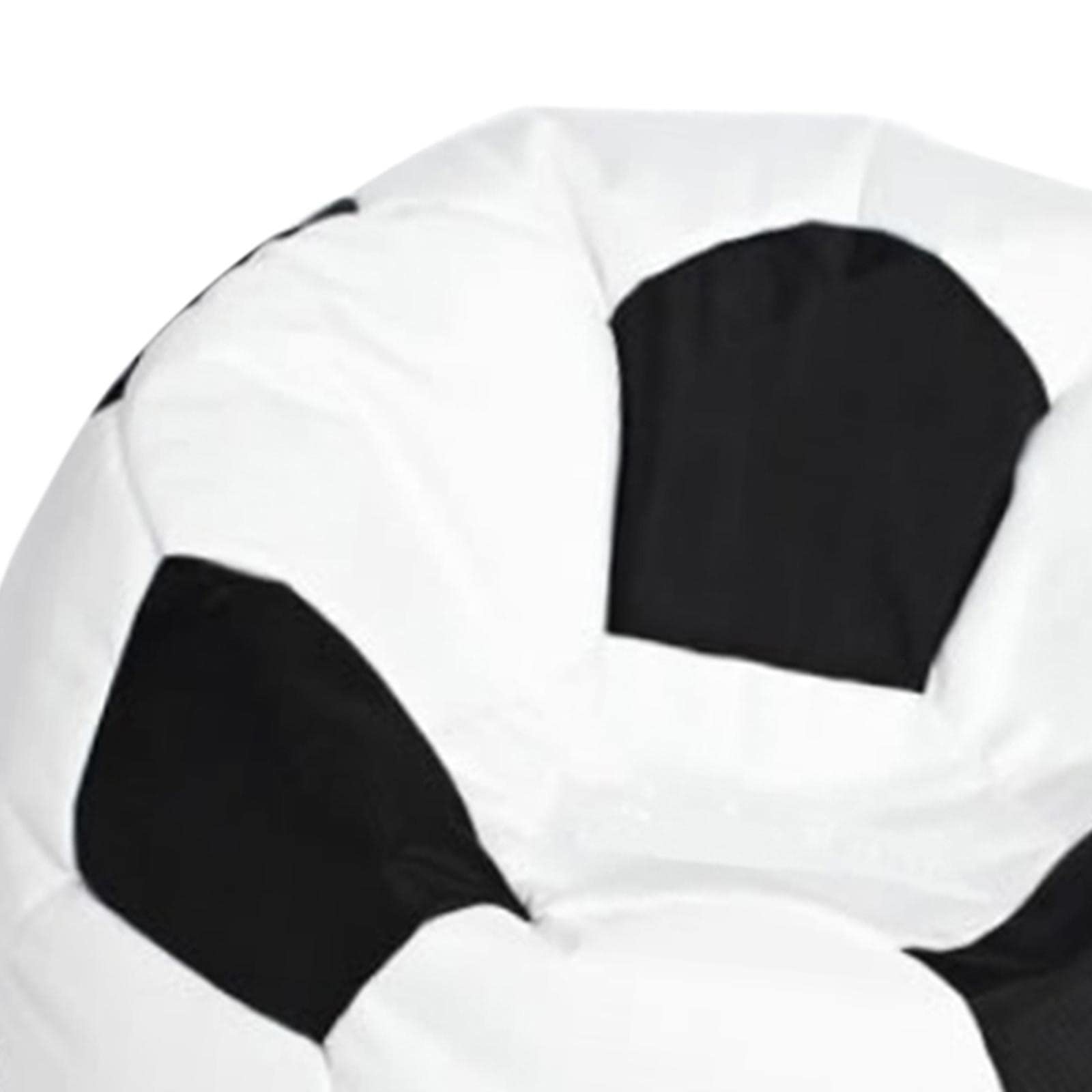 misppro Bean Bag Chair Cover Sofa Slipcover Without Filling, Comfort Fabric, Plush Toys Organizer for Kids - Football - White, 80cm