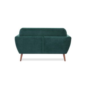 Artdeco Home Oakland loveseat Sofa – mid-Century Modern Style, Soft Fabric Upholstery, Design for Small Spaces, Living Room and Apartment, Easy Assembly (Velvet, Green)