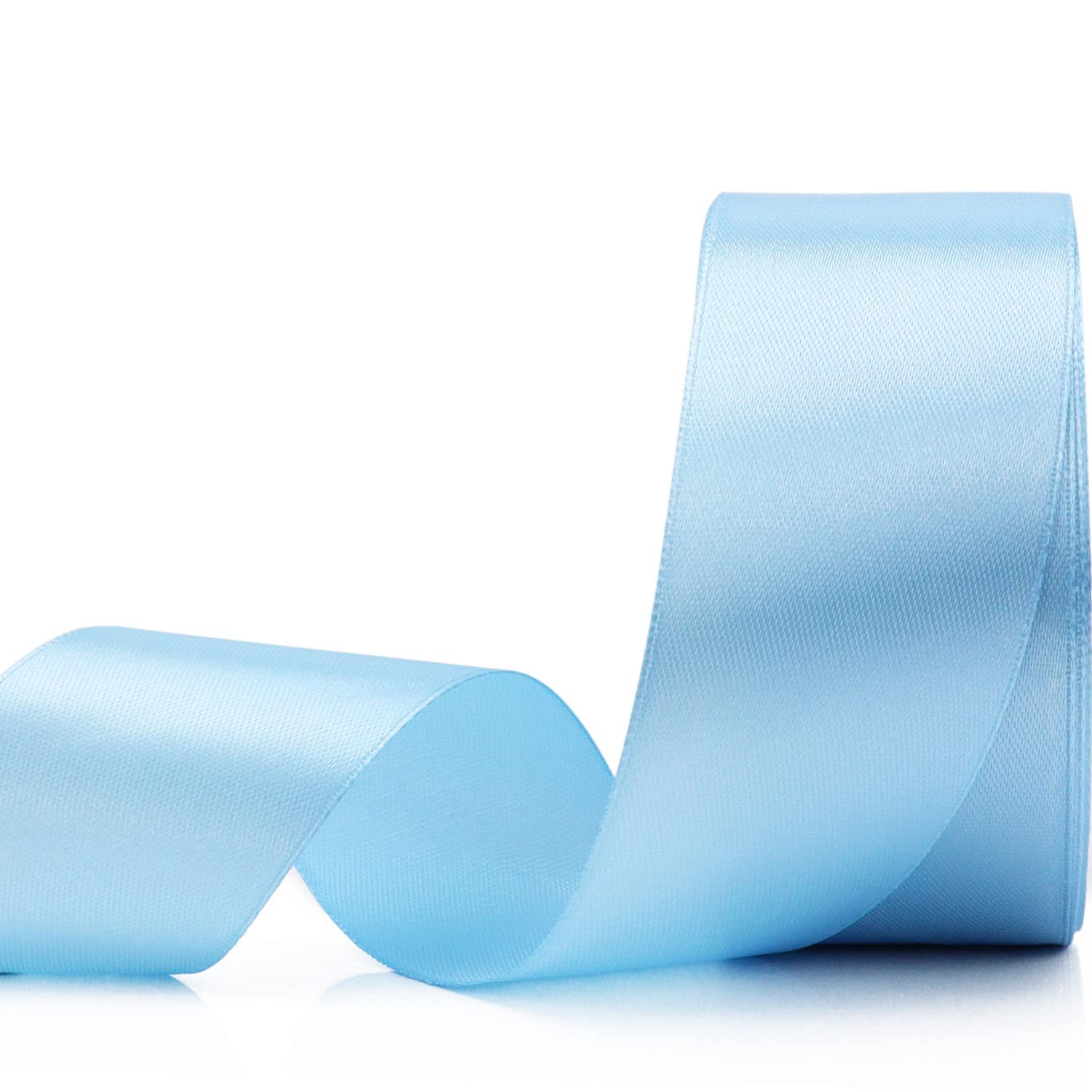 Clmentp 25 Yard Ribbon for Gift Wrapping Crafts Wedding Decoration Bouquets Party Arrangement (1 1/2 inch X 25 Yards, Sky Blue)