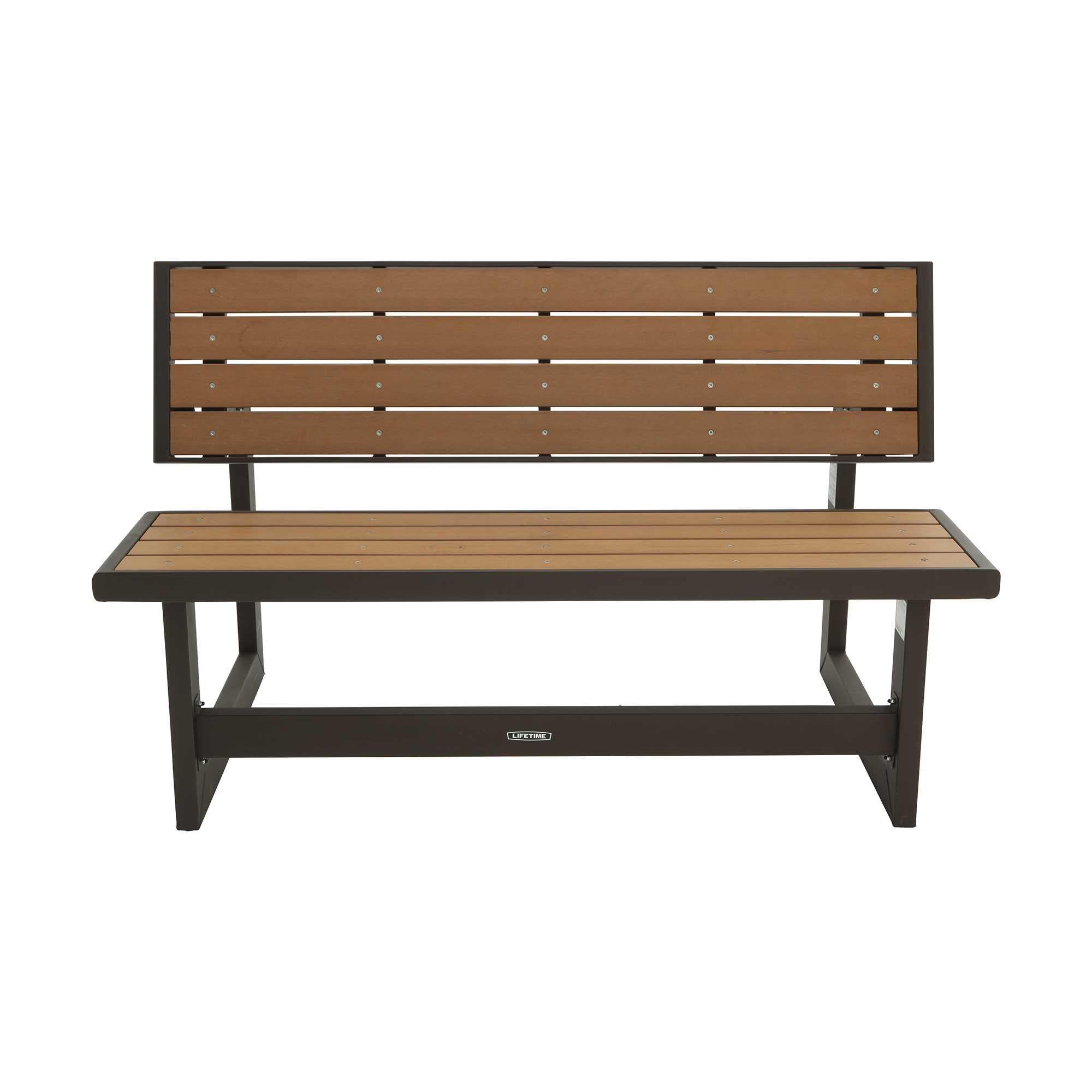 Lifetime 60054 Convertible Bench / Table, Faux Wood Construction and Lifetime 60139 Outdoor Convertible Bench, 55 Inch, Mocha Brown