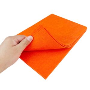 Jtnohx Stiff Felt, 2mm Thick Felt Sheets for Crafts, 8"x12" Hard Felt Fabric Squares 8Pcs for DIY Projects (Orange)