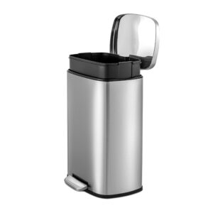 KACKAR 13.2 Gallon Trash Can, Stainless Steel Step On Kitchen Garbage Can